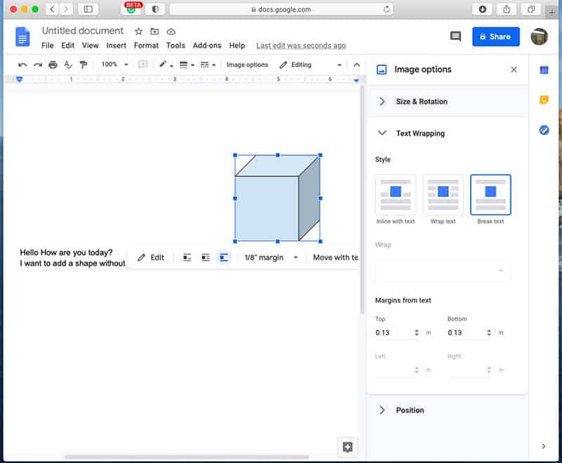 How to insert shapes in Google Docs - Turbo Gadget Reviews