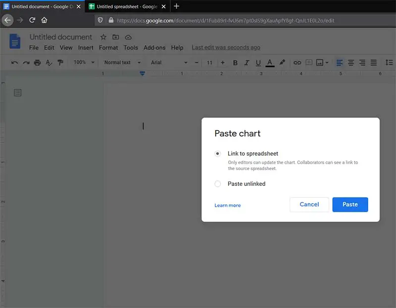 How to make a graph on Google Docs