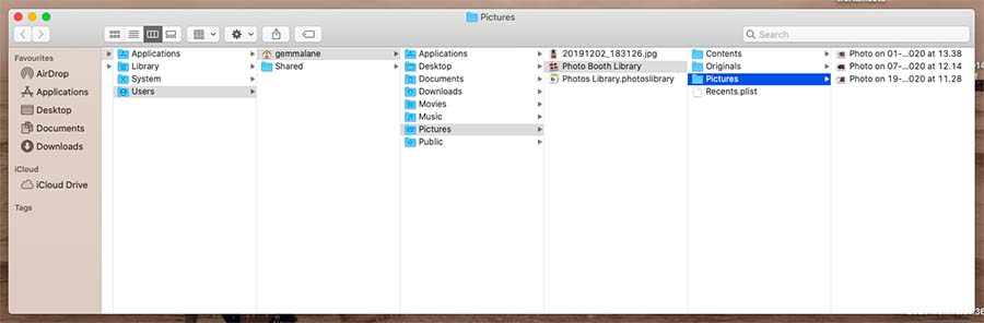 Where is the pictures folder on a MacBook