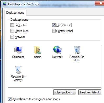 w to remove Recycle Bin from Desktop (hide the Recycle Bin icon)