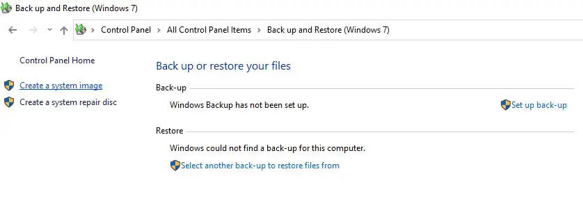 How to create a Windows 10 image backup