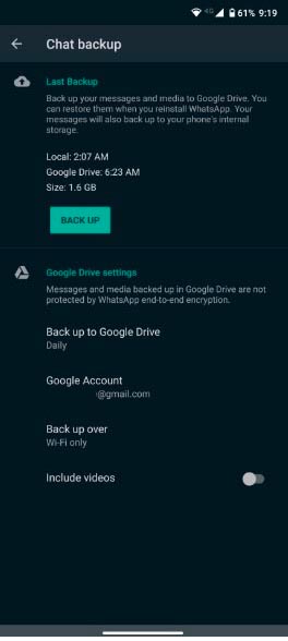 How to download WhatsApp backup from Google Drive