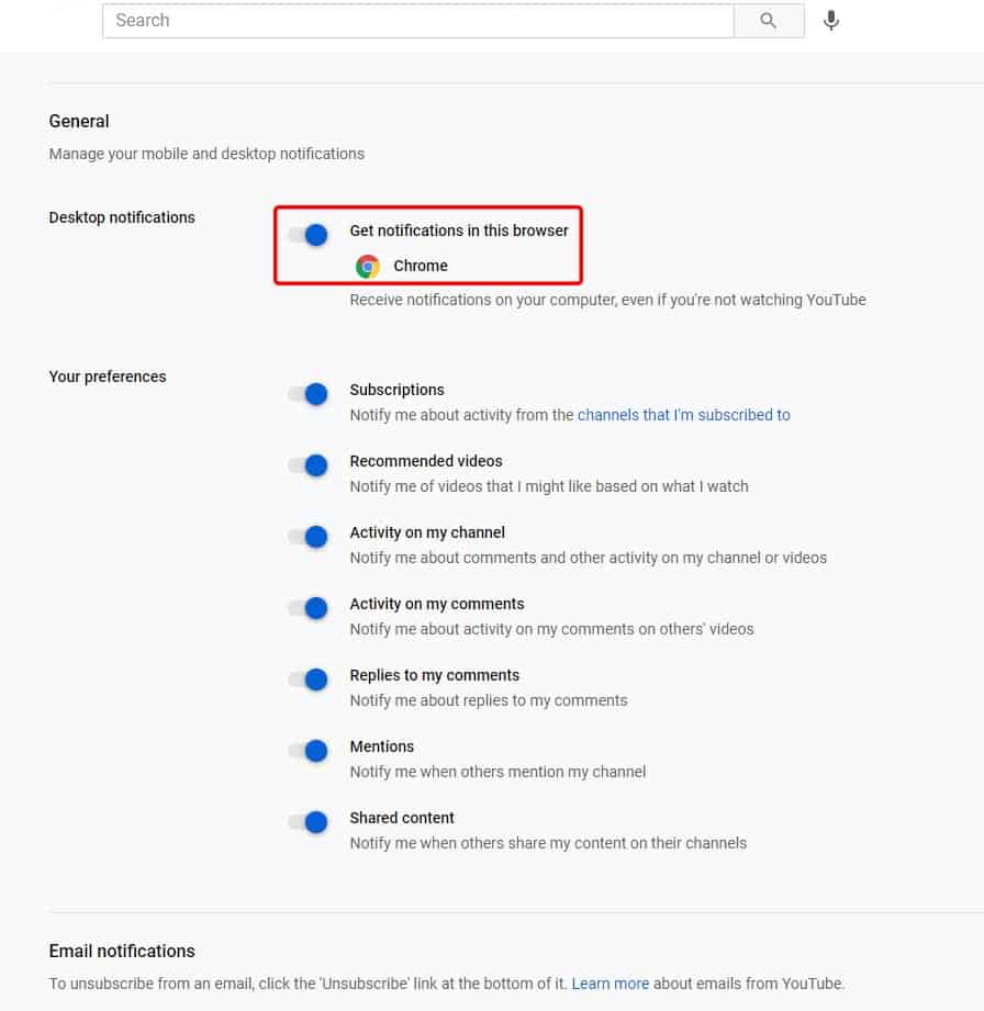 How to turn off YouTube notifications on Windows 10