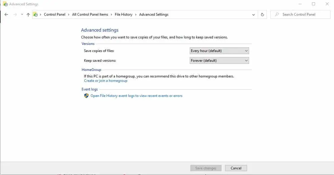 How to delete backup files in Windows 10