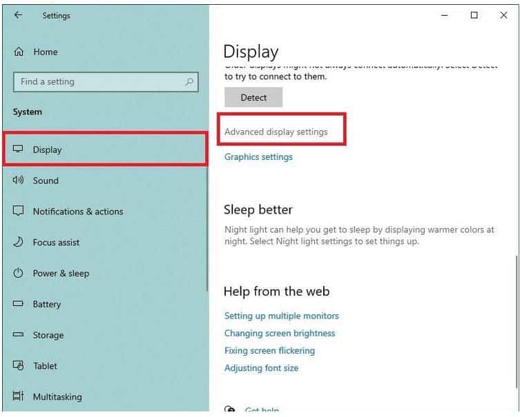 How to check monitor refresh rate in Windows 10