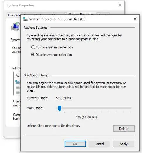 How to create a restore point in Windows 10