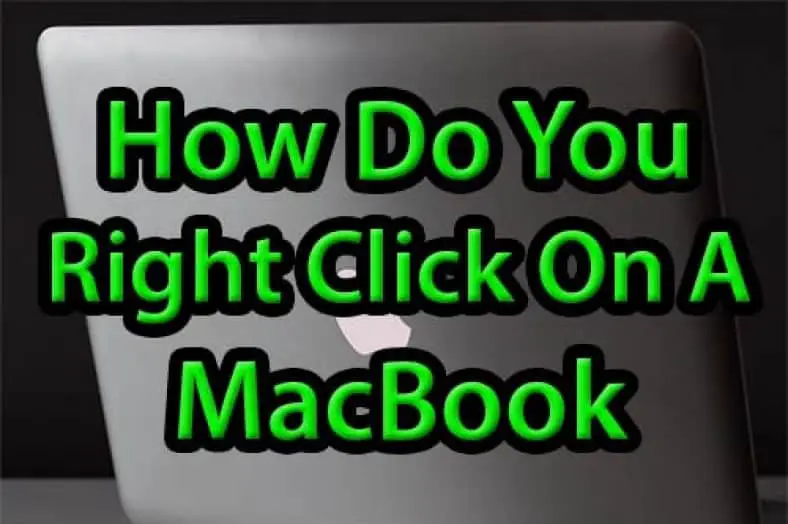 How do you right click on a MacBook Air