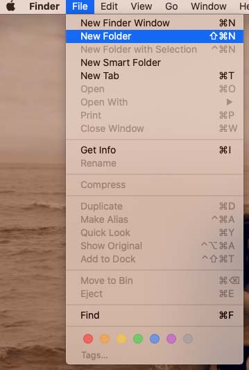 how to create a new folder on mac