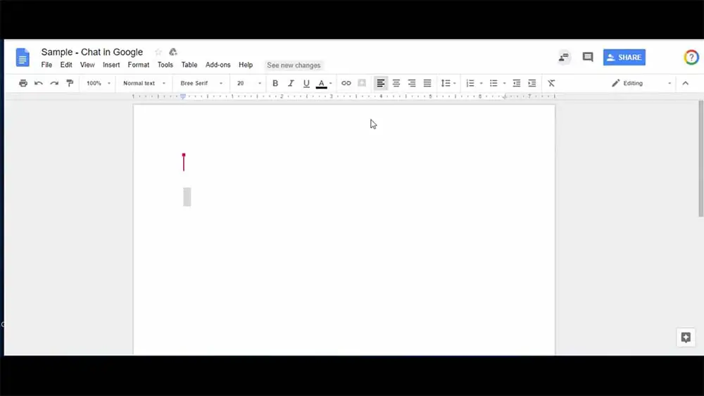 chat in google docs