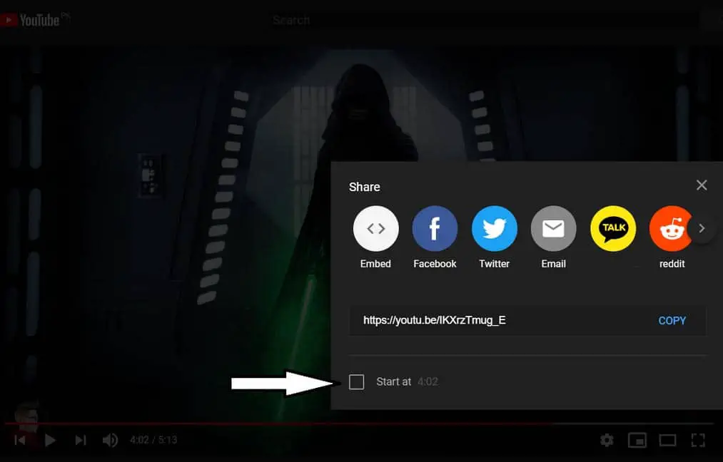 How to start or share a YouTube video at a certain time