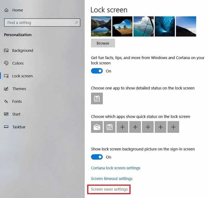 How to change screensaver on Windows 10 