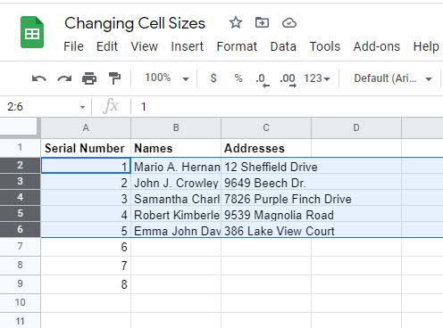 google sheets expand cell to fit text