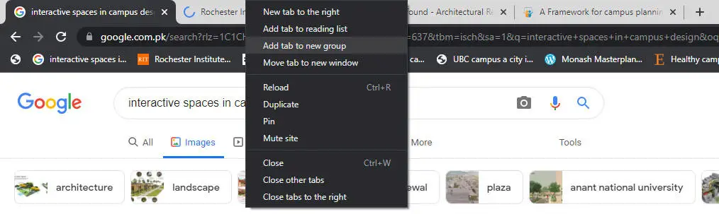 How to open tab group in Chrome