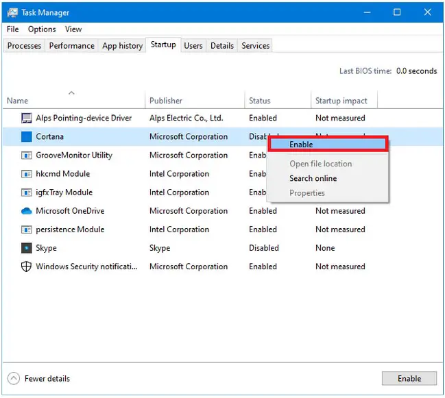Adding a program to startup in Windows 10